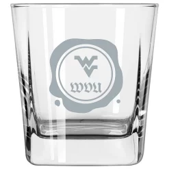 West Virginia Mountaineers 14oz. Frost Stamp Old Fashioned Glass