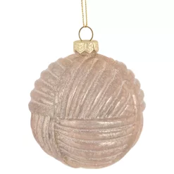 Christmas Central 3" Pink Woven Mercury Glass Ball Christmas Ornament