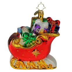 Christopher Radko Sleigh Full Of Delights Glass Christmas Ornament #1019907