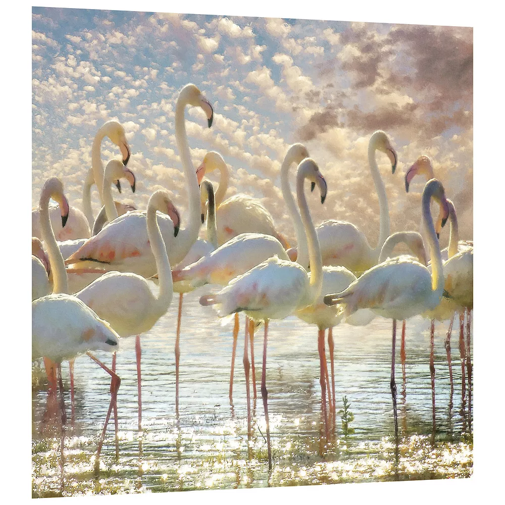 Empire Art Direct Flamingo Flair Tempered Frameless Glass Wall Art - Image 3