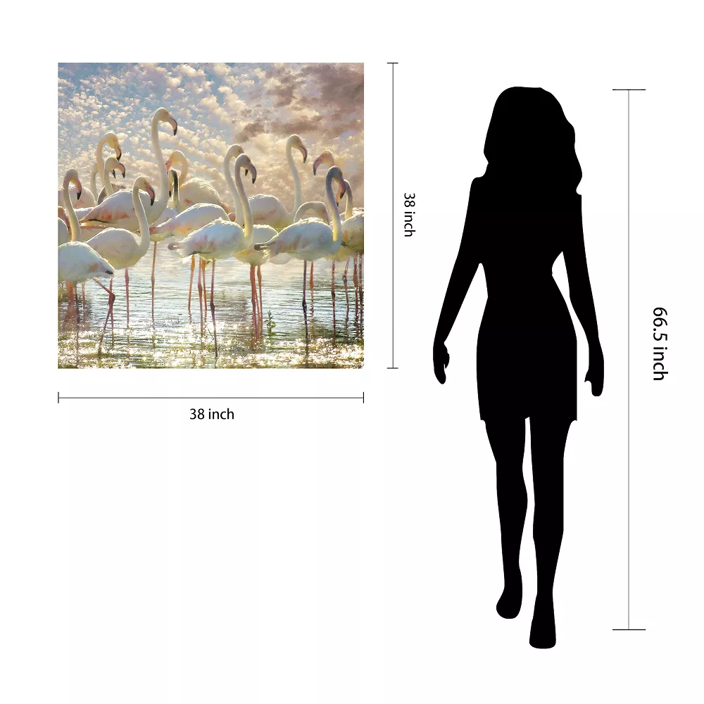 Empire Art Direct Flamingo Flair Tempered Frameless Glass Wall Art - Image 5