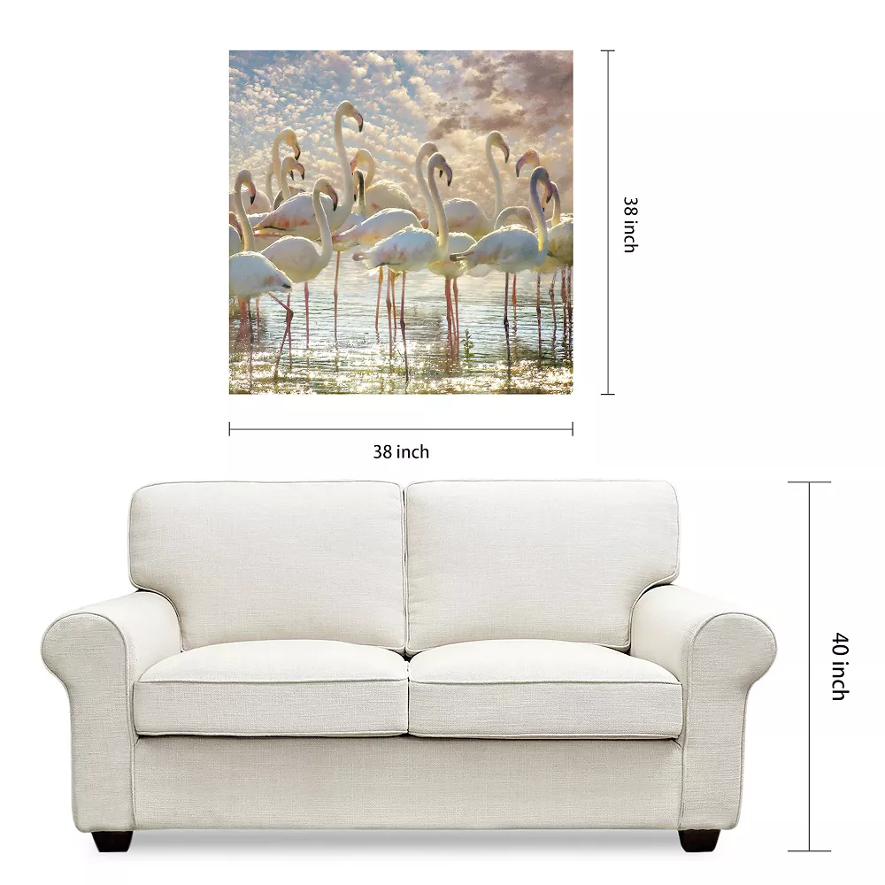 Empire Art Direct Flamingo Flair Tempered Frameless Glass Wall Art - Image 6
