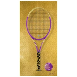 Empire Art Direct Versace Vibes Racquet Tempered Frameless Glass Wall Art