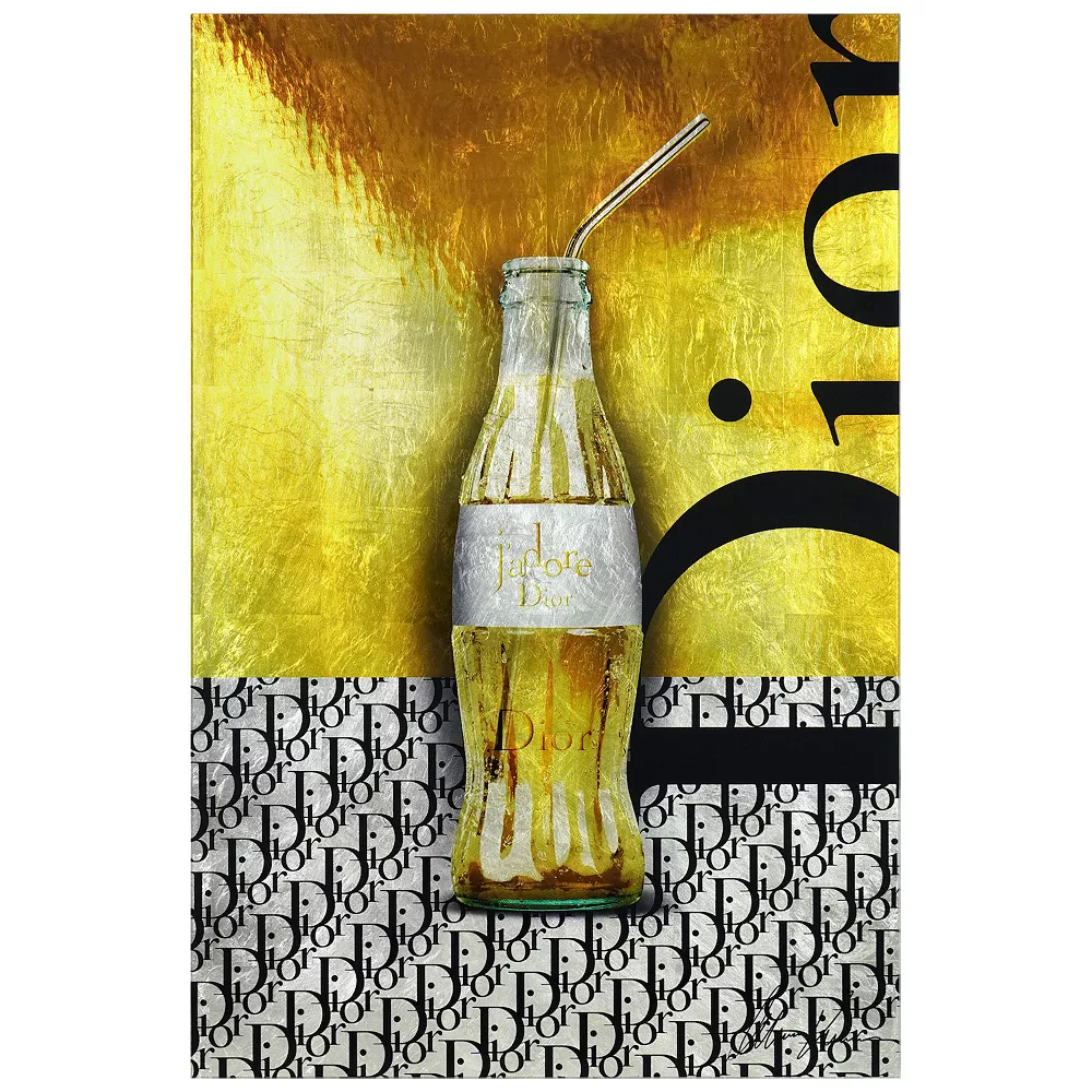 Empire Art Direct "D's Luxury Liquid Therapy" Tempered Glass With Silver Leaf