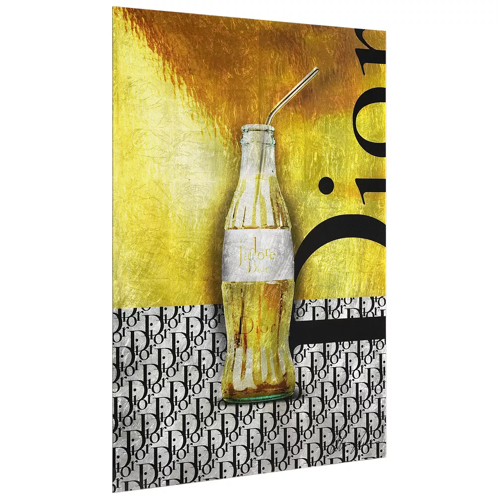 Empire Art Direct "D's Luxury Liquid Therapy" Tempered Glass With Silver Leaf - Image 2