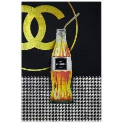 Empire Art Direct "C's Luxury Liquid Therapy" Tempered Glass With Silver Leaf