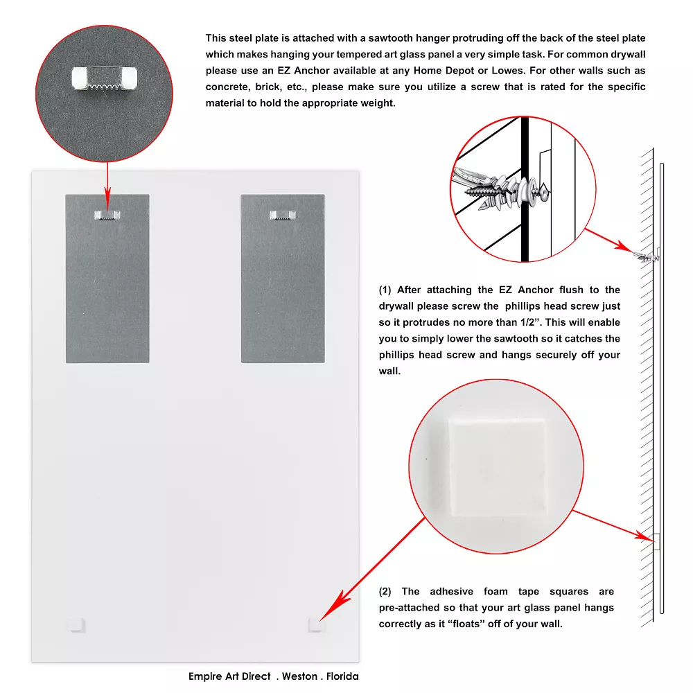 Empire Art Direct "Gold Elegance" Tempered Glass With Silver Leaf - Image 3