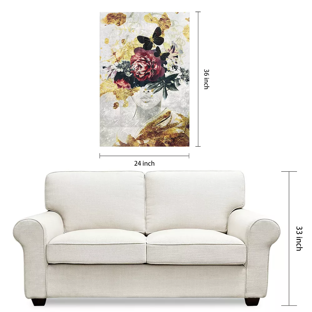 Empire Art Direct "Gold Elegance" Tempered Glass With Silver Leaf - Image 5