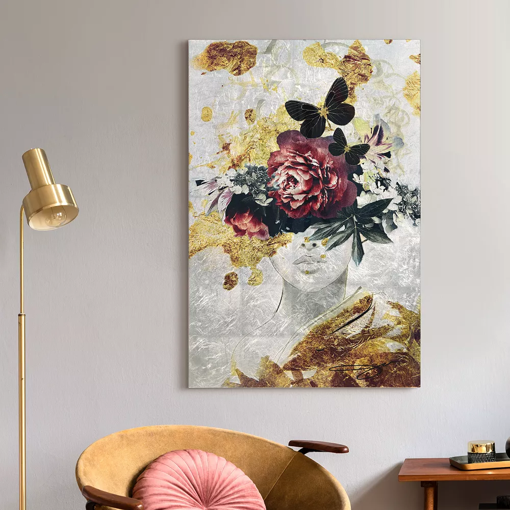 Empire Art Direct "Gold Elegance" Tempered Glass With Silver Leaf - Image 6