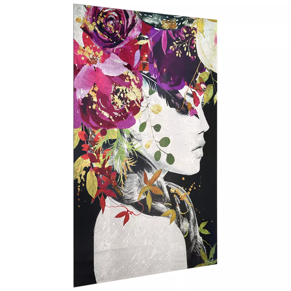 Empire Art Direct "Purple Rain" Tempered Glass With Silver Leaf - Image 2