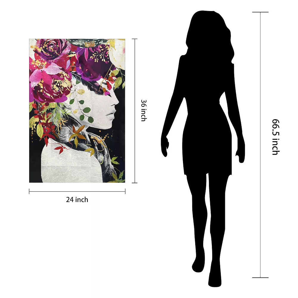 Empire Art Direct "Purple Rain" Tempered Glass With Silver Leaf - Image 4