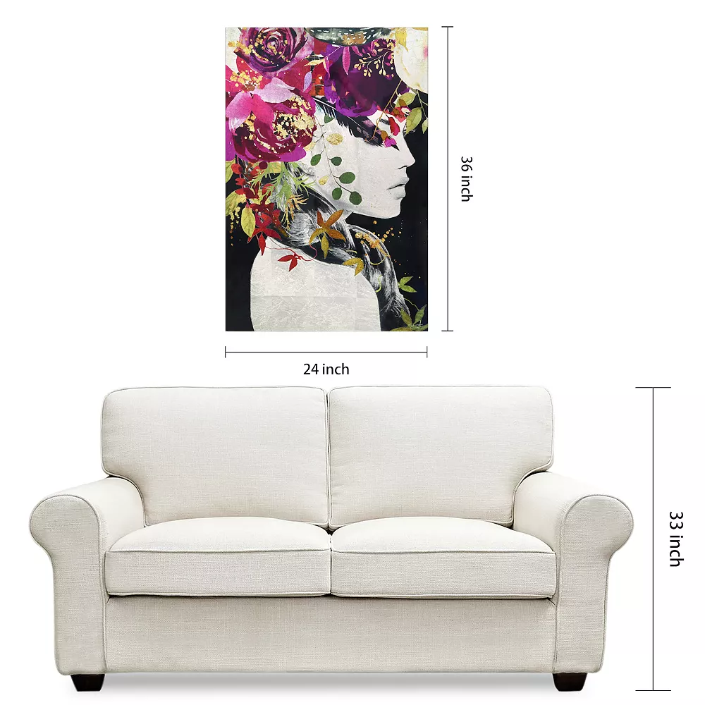 Empire Art Direct "Purple Rain" Tempered Glass With Silver Leaf - Image 5