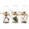 Juvale Hanging Glass Christmas Decorations With Steel Handles (2.24 X 3.88 X 2.24 In, 3 Pack)
