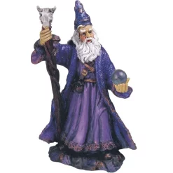 F.C Design FC Design 4"H Purple Wizard With Magic Wand And Glass Ball Statue Fantasy Decoration Figurine Home Room Decor