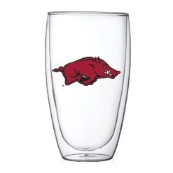 Arkansas Razorbacks 15oz. Double Wall Thermo Glass