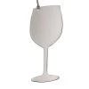 Contemporary Home Living 3.375" X 1.5" Gray And Silver Non-Tarnishing Wine Glass Ornament With Silver String