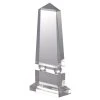 A&B Home 13" Clear Glass Contemporary Style Obelisk Table Decor Accent
