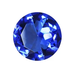 Kingston Living 4.75" Blue Glass Diamond Decor