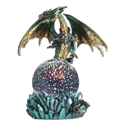 F.C Design FC Design 10"H Fantasy Green Dragon On Glass Globe Decoration Figurine Home Room Decor