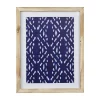 Contemporary Home Living 14" Blue Geometric Indoor Wall Art With Glass