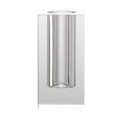 A&B Home 7.75" Clear Vintage Inspired Rectangular Glass Vase