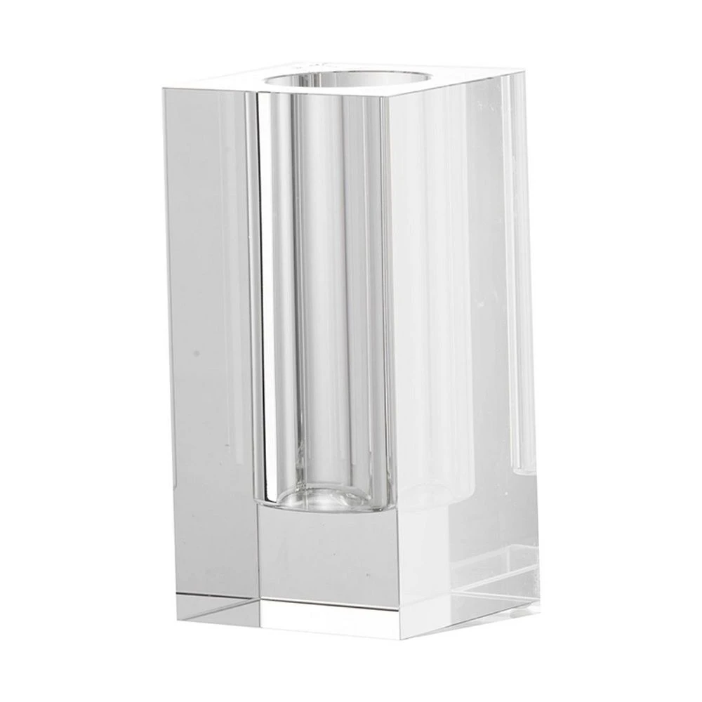 A&B Home 7.75" Clear Vintage Inspired Rectangular Glass Vase - Image 2