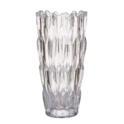 A&B Home 11.5" Clear Classic Vintage Style Short Glass Flower Vase
