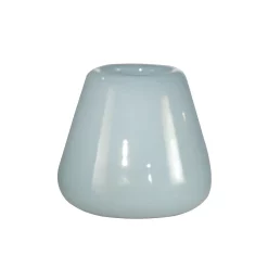 Art Glass Designs 7.5" Pearl White Contemporary Style Tobias Glass Vase