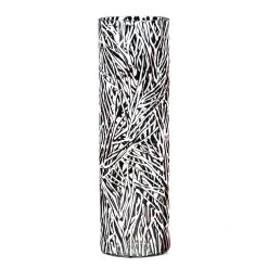 Art Glass Designs 15.75" Brown Branches Of Bushes Cylindrical Glass Vase