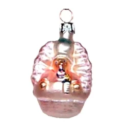 Alexander Taron Home Decorative Polish Glass Hand-blown Ornament - Pink Baby - 2.75"H X 1.5"W X 1.25"D