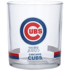 Unbranded Chicago Cubs Banded Rocks Glass