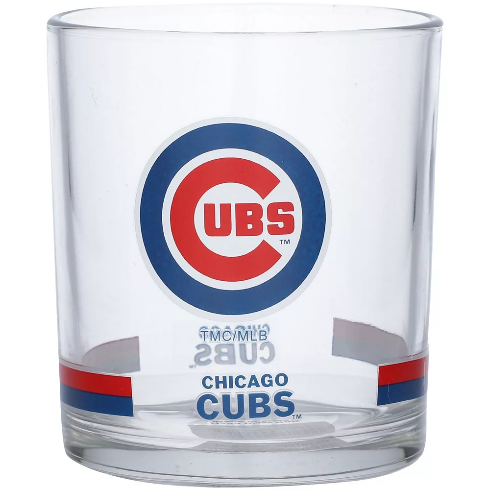 Unbranded Chicago Cubs Banded Rocks Glass