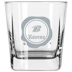 Baltimore Ravens 14oz. Frost Stamp Old Fashioned Glass