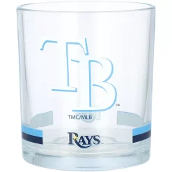 Tampa Bay Rays Banded Rocks Glass