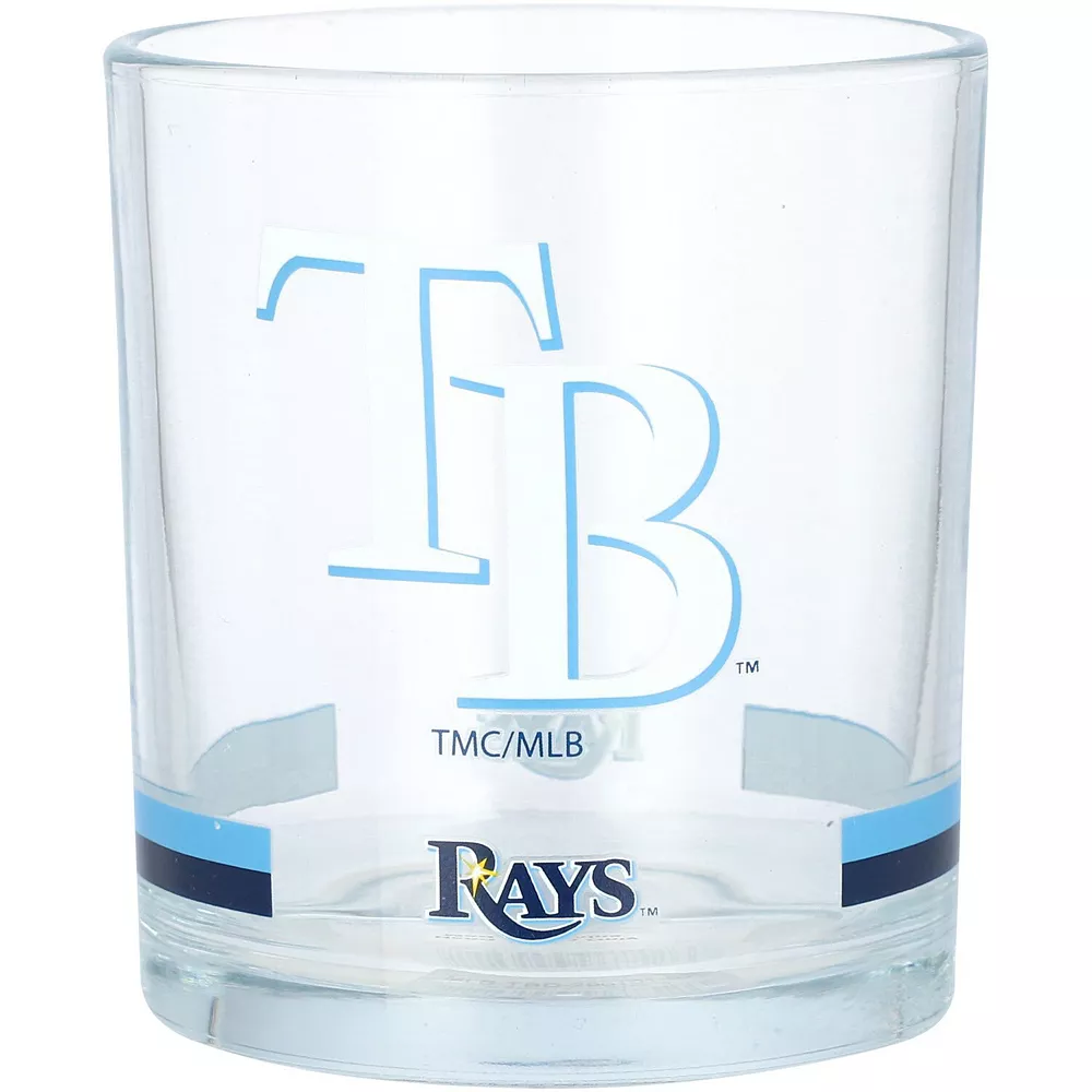 Tampa Bay Rays Banded Rocks Glass